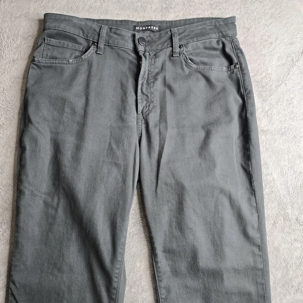 Monfrere Brando Jeans Mens 34x33 Black Stretch Twill Japanese Denim MADE IN USA